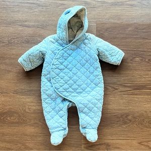 Baby Gap Denim Winter Suit Bear ears 3-6 months